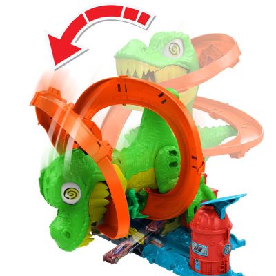 Hot Wheels City Crazy Track T-Rex Firehouse JBM73 MATTEL