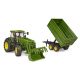 7. John Deere 7R 350 tractor with front loader and 2-axle trailer 03155 BRUDER