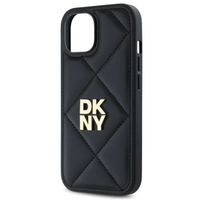 6. DKNY Quilted Stack Logo iPhone 14 Case - Black