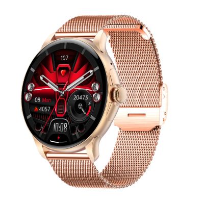 2. Rubicon RNCF35 ROSE GOLD Women's Smartwatch Bracelet + Strap Pink