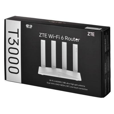10. ZTE T3000 Wi-Fi 6 Router Wi-Fi Router IDU