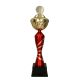 6. Gold and burgundy metal cup with lid ORAR RD