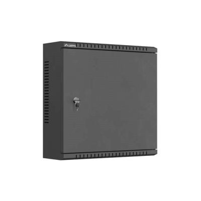 TPR 10" INSTALLATION CABINET WITH MESH BOARD 400X400X140 BLACK LANBERG (ASSEMBLED)