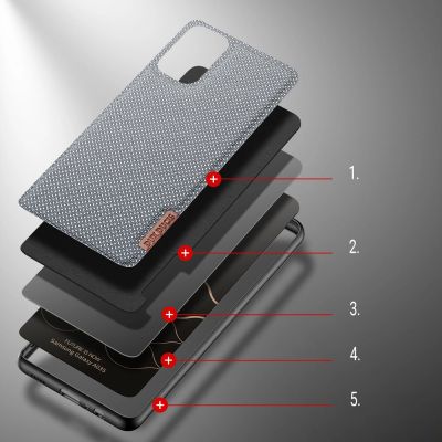 3. Dux Ducis Fino case covered with nylon material for Samsung Galaxy A03s gray