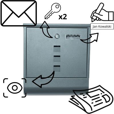 14. LETTERBOX 30.5X9.5X33CM 1067520 SASKA GARDEN