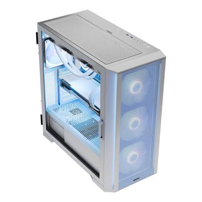 10. MODECOM HORIZON ARGB FLOW MIDI USB TYPE-C CASE WHITE