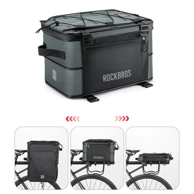 12. Rockbros A30 ROAD TO SKY Foldable Bike Bag for Trunk 15-30L - Gray