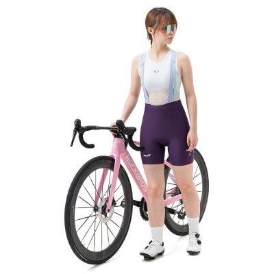 3. Rockbros YDDK017-1 TVI Women's Cycling Shorts with Bib and Pad Size S - Purple