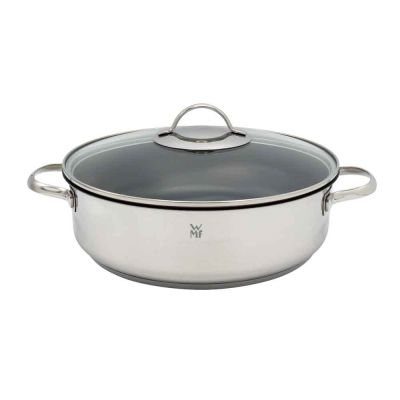 4. WMF 0761406380 Coated braising pan 28 cm, rim, glass lid