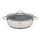 4. WMF 0761406380 Coated braising pan 28 cm, rim, glass lid