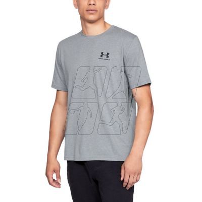 T-shirt UA Sportstyle Left Chest SS M 1326799 - gray