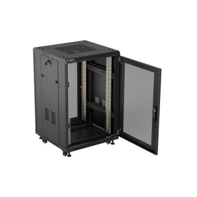 46. LANBERG FLOOR CABINET 18U 600X600 BLACK