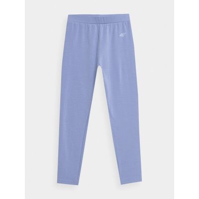 6. Girls' elastic cotton leggings 4F Junior