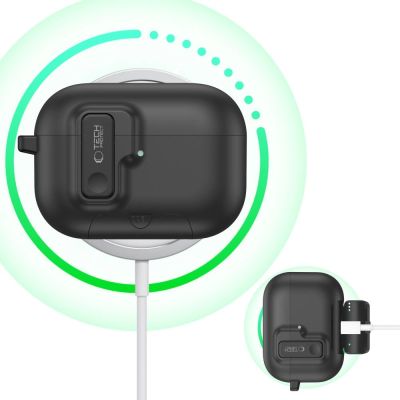 6. Tech-Protect Slim Hook Case for AirPods Pro 3 - Black