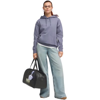 5. Puma ESS Centered Cat Logo Relaxed Hoodie Purple 692917 65