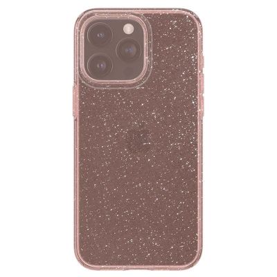 3. Spigen Liquid Crystal Glitter iPhone 15 Pro Max Case - Pink/Clear