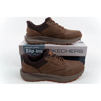 9. Skechers Men’s Slade Ultra Slip-ins Brown Comfortable Slip-On Shoes