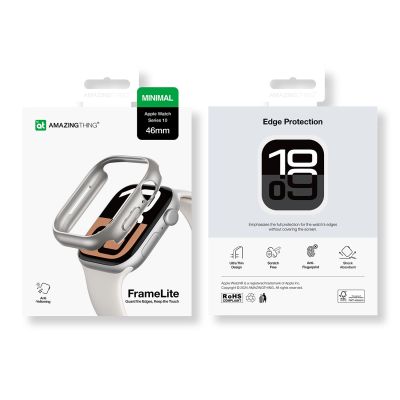 10. AmazingThing Minimal Case for Apple Watch 46mm – silver