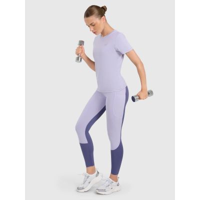 3. Women's quick-drying regular training T-shirt 4F 4FWAW25TFTSF1516-34S