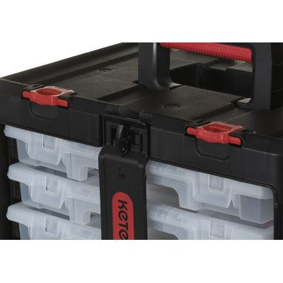 10. Stack n Roll Tool Box with 3 Organizers