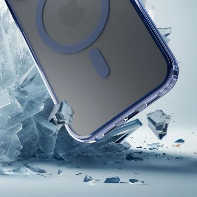 4. 3mk Frosty MagCase for iPhone 17 - blue