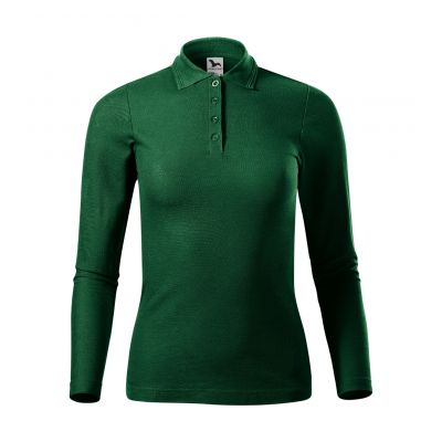 2. Malfini Pique Polo LS W MLI-231D3 dark green polo shirt