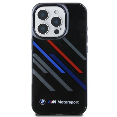 3. BMW Motosport IML Random Stripes iPhone 16 Pro Max Case - Black