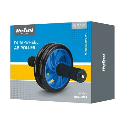 7. Rebel Active Double Wheel, Ab Roller AB Wheel AB-2 RBA-3061