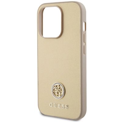 6. Guess GUHCP15LPS4DGPD iPhone 15 Pro 6.1" gold/gold hardcase Strass Metal Logo