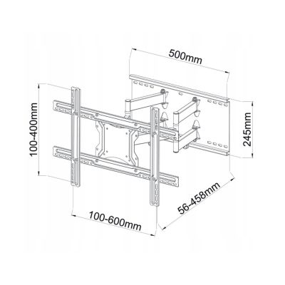 4. ART AR-87 TV wall mount (wall-mounted; 40" - 80"; max. 60kg)