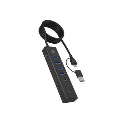2. ICY BOX IB-HUB1737-C3 USB 3.2 Gen 1 (3.1 Gen 1) Type-C 5000 Mbit/s Black