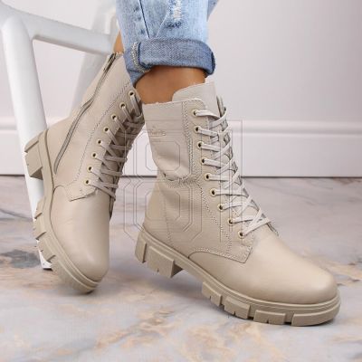 12. Comfortable insulated leather boots Rieker W RKR613, beige