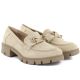 3. Women's suede shoes with decoration, beige M.Daszyński MR23106