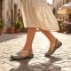 9. Rieker 46461-52 Green Leather Closed-Toe Sandals