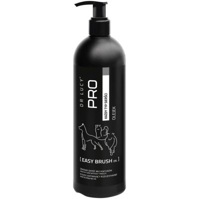 DR LUCY - PRO EASY BRUSH OIL 0.5 L - OIL THAT FACILITATES DECOMBING (WITH RINSE) DOGS' COAT