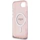 7. Guess IML Glitter Circle MagSafe case for iPhone 16e - pink