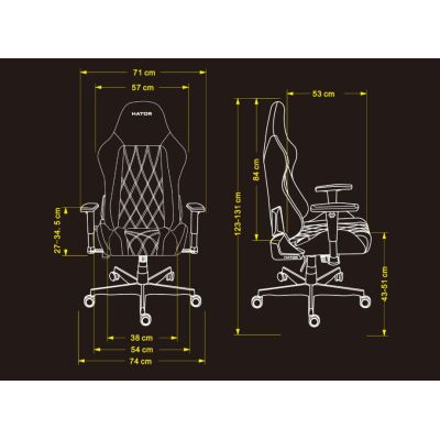 21. HATOR Darkside 3M Fabric Universal Gaming Chair Gray
