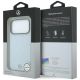 8. Mercedes Leather with Crossed Lines Anthracite MagSafe Case for iPhone 18 Pro / 17 Pro – Blue