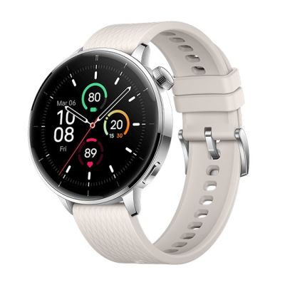 4. OnePlus Watch 3 43mm 3.35 cm (1.32") AMOLED Digital 466 x 466 px Touchscreen Silver, Titanium Wi-Fi GPS