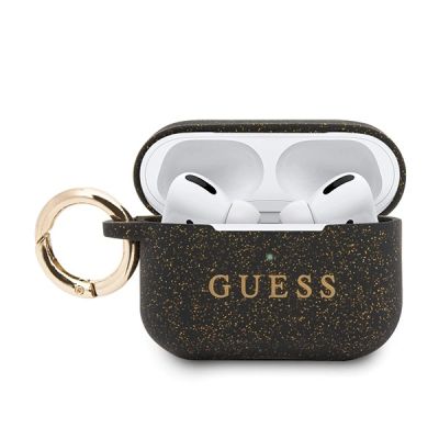 Guess Ring Silicone Case for AirPods Pro Cover - Black and Gold