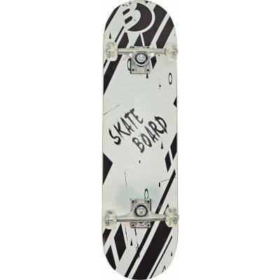 10. KID BLACK & WHITE WOODEN SKATEBOARD BEST SPORTING