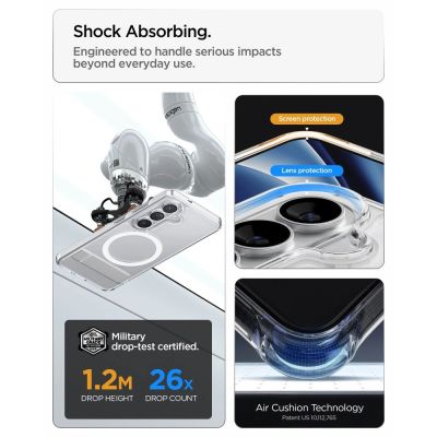 10. Spigen Ultra Hybrid S Mag MagSafe Case for Samsung Galaxy S26+ - Clear and White