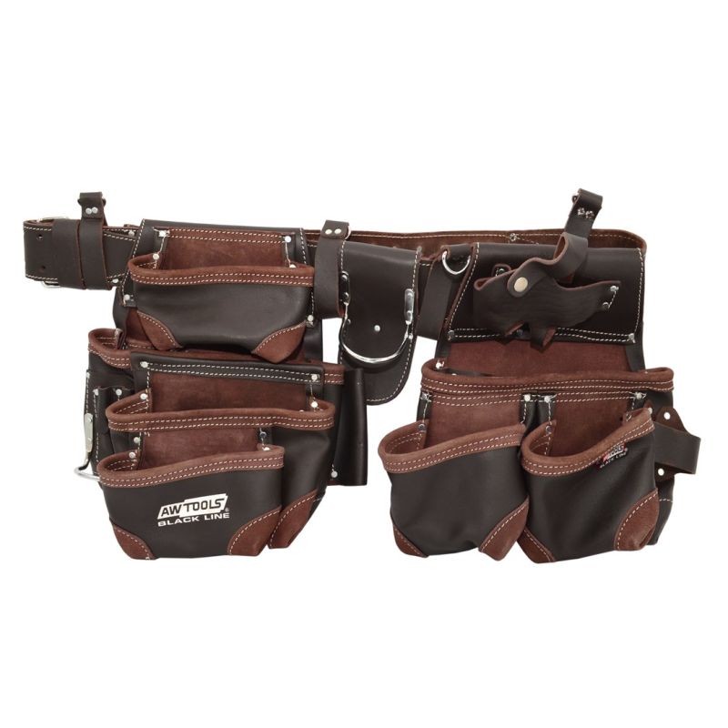AWTOOLS PROF 14 POCKET BLACK LINE FITTER'S BELT