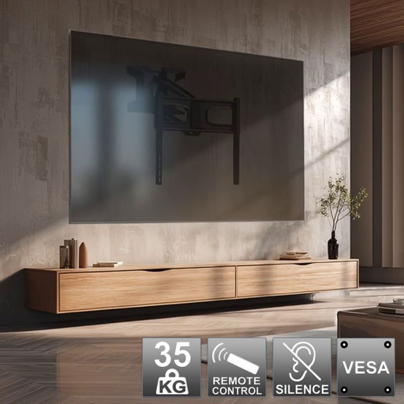 36. MACLEAN ELECTRIC TV MOUNT OVER FIREPLACE 37"-70" 35KG WITH REMOTE CONTROL MC-891