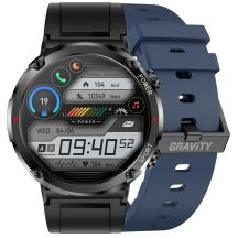 Gravity GT21-5 Smartwatch + Navy Blue Silicone Strap