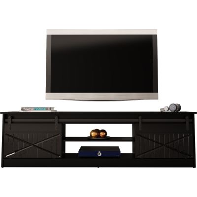 3. TV cabinet GRANERO 200x56.7x35 black/black combination