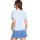 3. Skechers Signature V-Neck Tee TP167-SWBL Blue L
