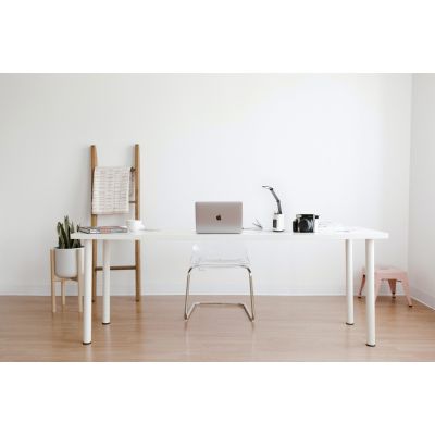 4. Modern LED desk lamp Activejet TECHNIC white with LED display (date, time, alarm clock), foldable