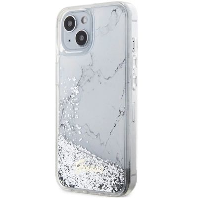 2. Guess Liquid Glitter Marble case for iPhone 14 - white