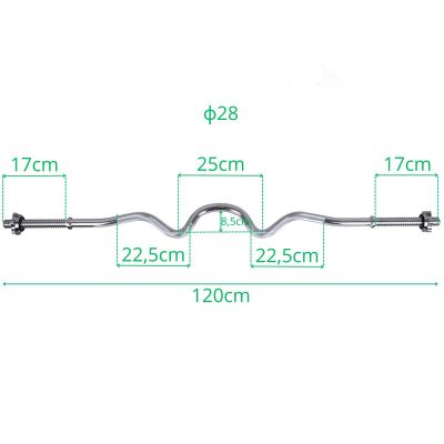 13. STRONGLY ANGLED BAR 120 CM ENERO FIT Ø28